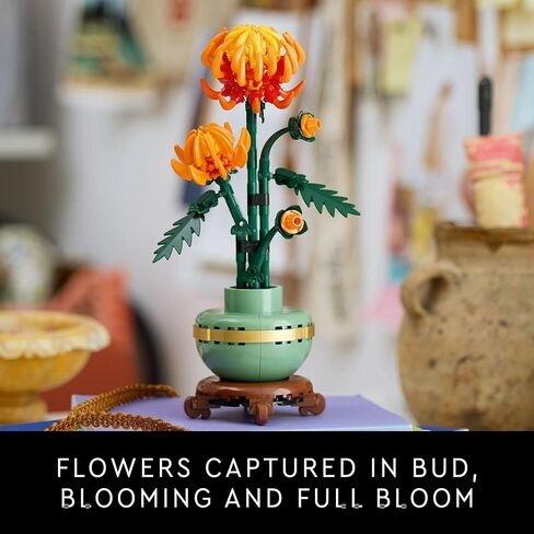 LEGO Botanicals Chrysanthemum Building Set for Adults Ages 18+ - Artificial Flower for Dinner Table Centerpieces & Decoration - Creative Birthday Gift Idea - 10368 in Saudi Arabia