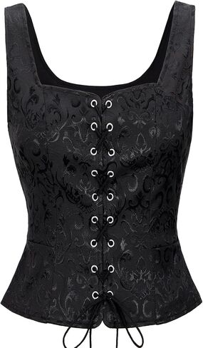 زياندو رعايسة أزياء النساء القراصنة في العصور الوسطى فايكنغ كورسيتس أعلى زي الأزياء steampunk القوطية أعلى الخزان in Kuwait