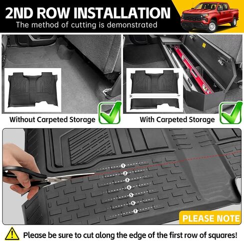 Truck Bed Mat for 2019-2025 Chevy Silverado/GMC Sierra 1500 5.8FT Crew Cab Short Bed Liner All Weather Bed Cargo Mat for 19-25 Chevrolet Silverado/GMC Sierra 1500 Accessories in Kuwait