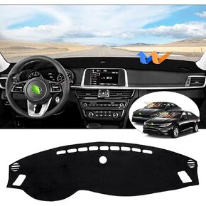 Cartist Custom Fit for Suede Dash Cover 2016 2017 2018 2019 2020 Kia Optima Dashboard Mat Non-Slip Dash Mat Pad Carpet Odorless Sunshade Glare UV Rays Protector