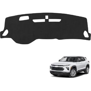 Black Dashboard Dash Board Cover Mat Carpet for Chevy Trailblazer 2021-2025 Accessories Dash Cover Flannel Material Dash Mat Sunshade