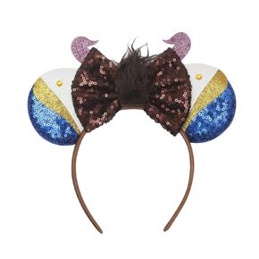 JIAHANG PU Mouse Ear Black Headband with Rivet, Halloween Bat Hair Bow Hairband, Festival Masquerade Party Decoration Role Play Headwear for Women Girls