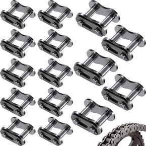 15pcs #40 Roller Chain Connecting Links, Heavy Duty Manganese Steel Master Connector Link