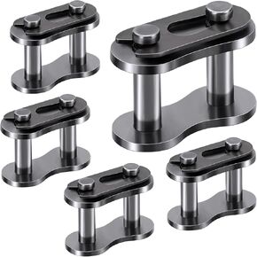 5pcs #40 Roller Chain Connecting Links, Heavy Duty Master Link, Manganese Steel Connector Links for Bikes Motorcycles Industrial Machinery- Black