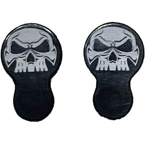 Skull Design Fairing Mirror Hole Plugs يناسب Harley Davidson 2014 إلى 2023 Street Glide (زوج واحد) لن يناسب Flhx Ape Hanger Upgrade لعام 2013 وأقدم (براءة اختراع)