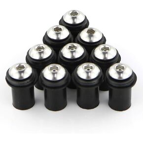 Xitomer 10 مجموعات M5*16 سبيكة براغي الزجاج الأمامي براغي ويلنوت أدوات الترباس ، مجموعة تركيب الزجاج الأمامي ، تعمل على OEM أو الزجاج الأمامي لما بعد البيع (غير القابل للصدأ)