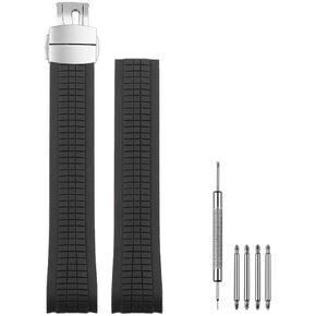 21mm Silicone Rubber Watch Band Strap Compatible with Patek Aquanaut Philippe -5164A 5167A