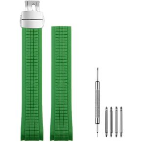21mm Silicone Rubber Watch Band Strap Compatible with Patek Aquanaut Philippe -5164A 5167A