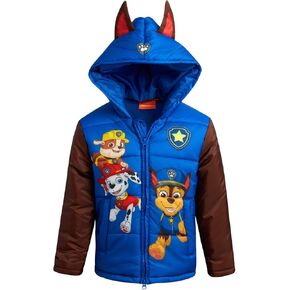 سترة من Nickelodeon Boys 'Puffer - Zip Up Paw Paw Patrol Hoodie Hackets - سترات رسومية للأولاد (الأحجام: 2T -7)