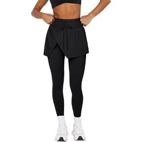 LaSlulu Womens Tennis Skirted Leggings Yoga Golf Varts مع طماق متواضعة صالة ألعاب رياضية مخللة ألعاب ملابس تعمل