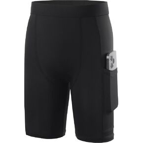 Roadbox Boys Compression Shorts, Youth Boys Performance Athletic Spandex Underwear, Kids Sports Shorts with Pockets