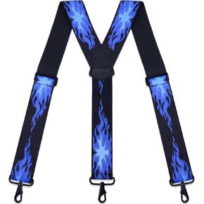 MELOTOUGH Suspenders for Men 2 Inch Wide Y Back Adjustable Elastic Big and Tall Suspenders with Swivel Hooks for Jeans