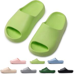 sharllen Cloud Slides for Kids Lightweight Non-Slip Pillow Slippers Open Toe Comfy Toddler Boys Girls Cloud Cushion Slide Sandals for Indoor Outdoor Bathroom Shower Pool Beach Slippers