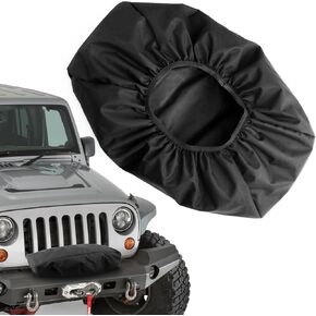 Newly Upgraded Heavy-Duty Waterproof 1200D Oxford Fabric Winch Cover 12000 lb Waterproof, Dust-Proof and Durable Cover for 8500-12500 lbs Electric Winches (22"x10.5"x8.1")
