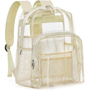 Clear Backpack for School, 17 Inch Large Heavy Duty TPU Clear Bookbag for Boys Girls Adult for College Casual