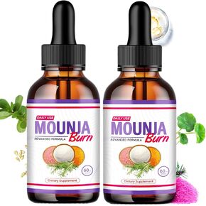 قطرات مونجا حرق القطرات الغذائية ، زجاجة واحدة من قطرات شاي مونجا المحترقة ، Moujaburn Pro Liquid Drop ، Moujaburn Pink Salt ، 2pc