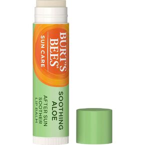 Burt's Bees Sun Care Lip Balm, After Sun Soother, Soothing Aloe, 100% Natural Origin, 1 Tube in Blister Box