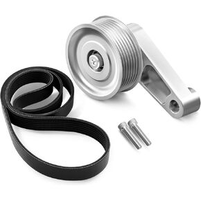 Bevinsee Adjustable EP3 Idler Pulley Kit Compatible with Honda Acura K24 Engines Silver