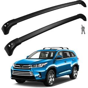 قضبان رف سقف صليب 260 رطلاً مناسبة لتويوتا هايلاندر 2014-2019 XLE Limited/SE/LE Plus/LE ، حاملة أمتعة أمتعة من الألومنيوم المضادة للسرقة.
