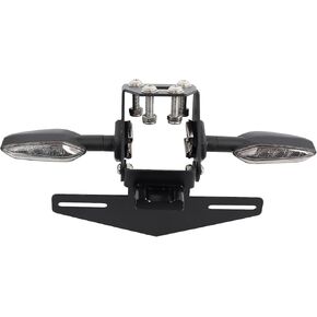 Tail Tidy Kit for ninja400 Z400 Ninja 250 Ninja 500 2018-2025 Fender Eliminator Kit equipped foldable License Plate Holder, License Plate Light, PLUG&PLAY Turn Signal Lights(Smoke)