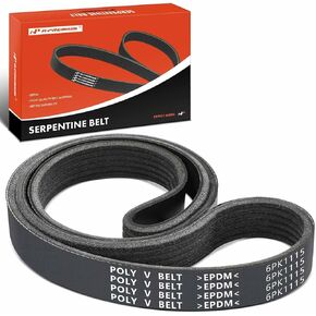 A-Premium Engine Serpentine Drive Belt Compatible with Honda, Volkswagen, Audi & Freightliner Cars - Accord, Jetta, Passat, Tiguan, Beetle, CC, Eos, GTI, A3 Q3 TT Quattro, Columbia & More