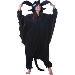 DarkCom Black Dragon Onesie Halloween Costume One Piece Unisex Adult Pajamas Women Men Sleepwear Christmas Pajamas