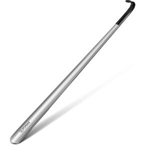 ZOMAKE Extra Long Shoe Horn 31.5 Inch, Long Metal Shoe Horns for Seniors, Stainless Steel Chausse Pied with Long Handle for Women and Men