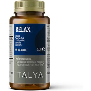 Relax Sleep Support - Blend with Melissa, Valerian, St John’s Wort, Lavender, Passiflora - Vegan, Non-GMO, 60 Capsules- Supports Calm Sleep & Eases Stress