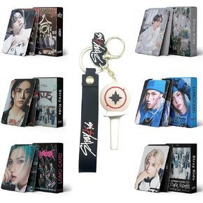 6 Boxes/330Pcs Stray Kids Merch Photocard Stray Kids Keychain Merch Kpop Skz Photocards Lomo Card Set