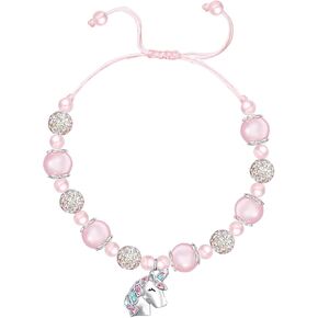 M&Ostyle Magical Unicorn Bracelet for Girls，Pink Bracelet Unicorn Jewelry Gifts for Girls Daughter Granddaughter Niece Birthday Christmas