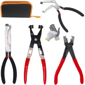 Automotive Electrical Connector Plier 60 Degree Electrical Disconnect Pliers Hose Clamp Plier Hose Clamp Pliers Clic-R Type Set For Automotive UTV ATV Tool