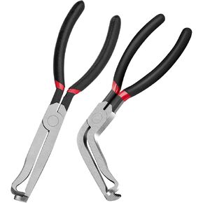 2pcs Electrical Connector Pliers, Electrical Disconnect Pliers for Cars, Fuel Line Petrol Clamp Connector Removal Tool, Automotive Plug Connector Disconnect Repair Tool