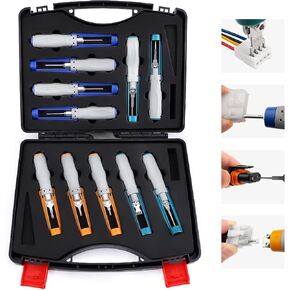 JRready ST5344 Pin Removal Tools Mini-Fit Jr Extraction Tool Micro-Fit .062 .093 Molex Pin Extractor Tool Metri-Pack AMP Mate-N-Lok Amphenol RT360 Series Connectors Terminal Release Tool Kit 11PCS