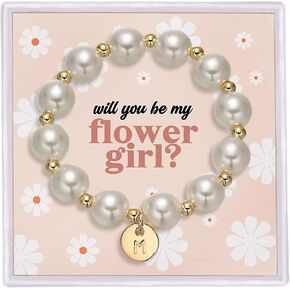 هدايا مقترح Girl Girl ، أساور لؤلؤة A-Z الأولية A-Z هل ستكون هدية Girl Girl.