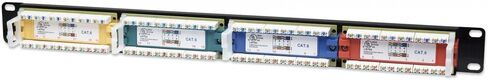 Intellinet Network Solutions Cat6a لوحة تصحيح سطح المكتب المحمية، 24 منفذًا، FTP، 19 بوصة، 0.5 U، كتل دخول علوية 90 درجة، أسود in Saudi Arabia