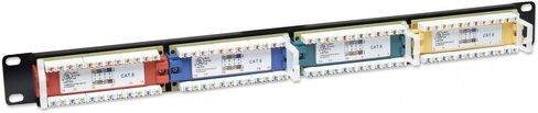 Intellinet Network Solutions Cat6a لوحة تصحيح سطح المكتب المحمية، 24 منفذًا، FTP، 19 بوصة، 0.5 U، كتل دخول علوية 90 درجة، أسود in Saudi Arabia