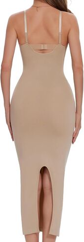 Shapewear Slip Dress for Women Under Dress Tummy Control Long Slip Dress with Back Slit in Saudi Arabia