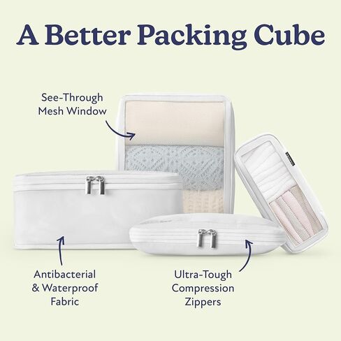 مكعبات تعبئة ضغط فاندل لتوفير الفضاء للنساء والرجال والاحتفال بالملاحظة مكعبات تعبئة أمتعة منظمات أمتعة لأمتعة للأمتعة وحقائب الظهر ، مكعب حقيبة حقيبة. in Kuwait