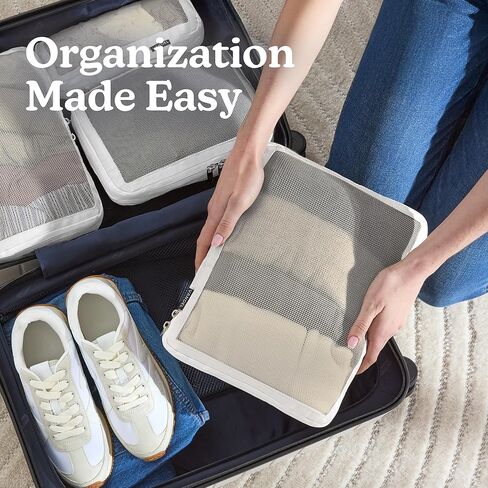 مكعبات تعبئة ضغط فاندل لتوفير الفضاء للنساء والرجال والاحتفال بالملاحظة مكعبات تعبئة أمتعة منظمات أمتعة لأمتعة للأمتعة وحقائب الظهر ، مكعب حقيبة حقيبة. in Kuwait