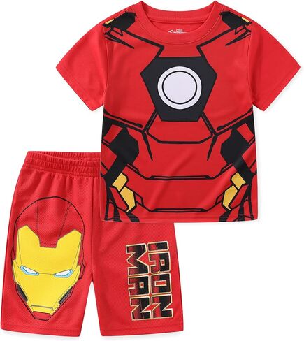Marvel Spider-Man Miles Morales Avengers Boys 2 Piece T-Shirt and Active Mesh Shorts Set for Toddler and Big Kids in Saudi Arabia