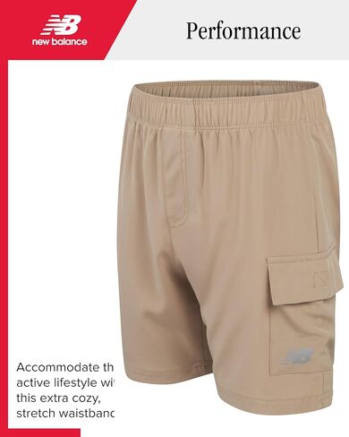 New Balance Boys' Athletic Shorts Set - 2 Piece Performance Short Sleeve Golf Polo Shirt and Active Shorts (Sizes: 8-12) in Saudi Arabia