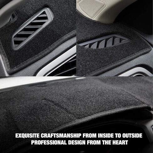 Dashboard Dash Cover Mat Carpet Compatible with 07-14 Chevy Tahoe Suburban Denali Avalanche GMC Yukon/XL,07-13 Chevy Silverado Sierra Without Dash Speaker and Only One Glove Box(Airbag box can open) in Saudi Arabia