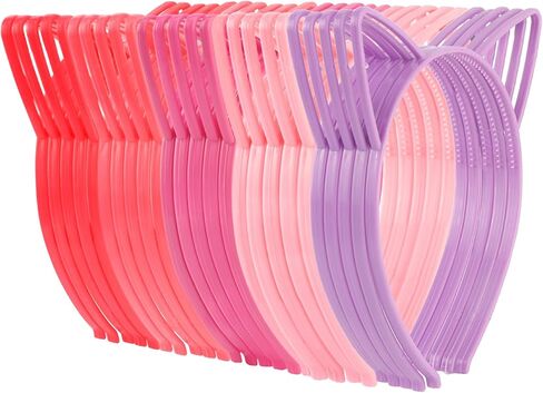 25Pcs Cat Ears Headbands for Women Plastic Kitty Hairbands Cat Ear Hair Hoops Halloween Decorations Hair Accessories for Women Favor for Party Costume Daily Wearing in Kuwait