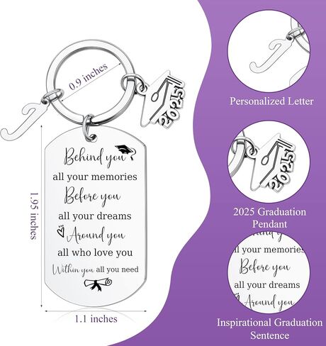 Memgift 2025 Graduation Gifts for Her Him, Class of 2025 Inspirational Keychain Gifts for College High Graduation in Saudi Arabia