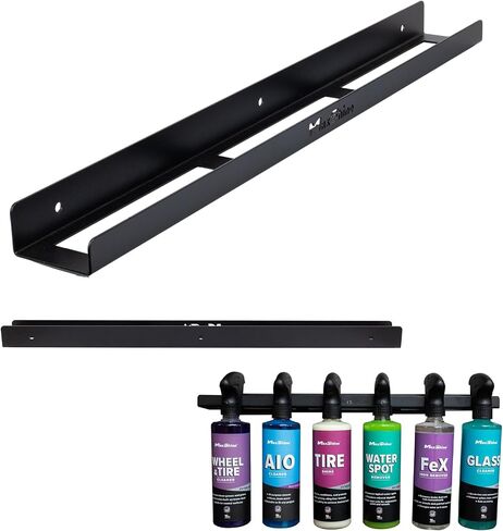 Maxshine Trigger Spray Bottle Holder - Holds up to 6 Sprayers (16oz) - Universal Sturdy, Lightweight Organizer - Easy Wall Mounting for Convenient Access - Ultimate Detailing Accessory and Supplies in Saudi Arabia
