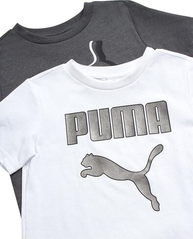 PUMA Boys Short Set - 3 Piece Short Sleeve Graphic T Shirts and Boys Shorts Kids Youth Matching Activewear Set (2T-7) in Saudi Arabia