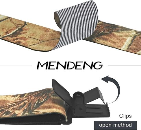 MENDENG Camo Suspenders for Men 2" Heavy Duty Clips - Adjustable X-Back Braces for Hunting and Daily Work in Saudi Arabia