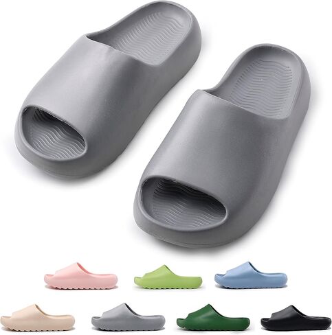 sharllen Cloud Slides for Kids Lightweight Non-Slip Pillow Slippers Open Toe Comfy Toddler Boys Girls Cloud Cushion Slide Sandals for Indoor Outdoor Bathroom Shower Pool Beach Slippers in Saudi Arabia