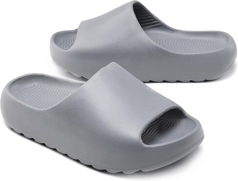 sharllen Cloud Slides for Kids Lightweight Non-Slip Pillow Slippers Open Toe Comfy Toddler Boys Girls Cloud Cushion Slide Sandals for Indoor Outdoor Bathroom Shower Pool Beach Slippers in Saudi Arabia