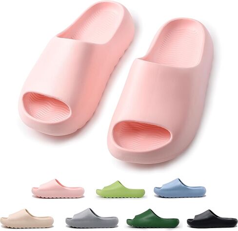 sharllen Cloud Slides for Kids Lightweight Non-Slip Pillow Slippers Open Toe Comfy Toddler Boys Girls Cloud Cushion Slide Sandals for Indoor Outdoor Bathroom Shower Pool Beach Slippers in Saudi Arabia